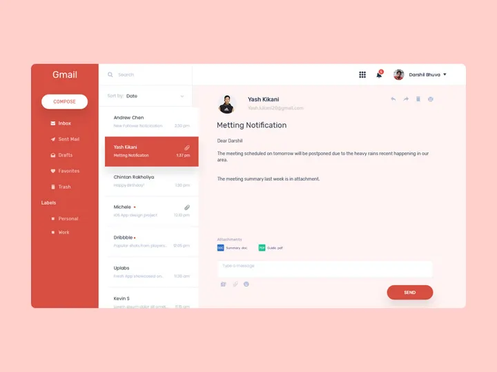 Gmail re-design