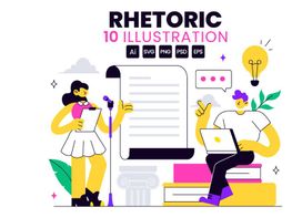 10 Rhetoric Vector Illustration preview picture
