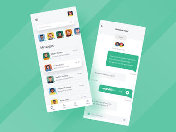 Messenger Chat Mobile App UI Kit. preview picture