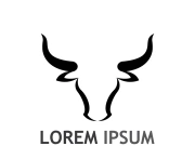 Vintage bull head horns logo