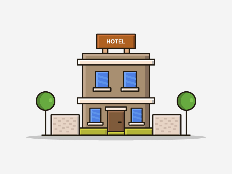 Illustrated hotel