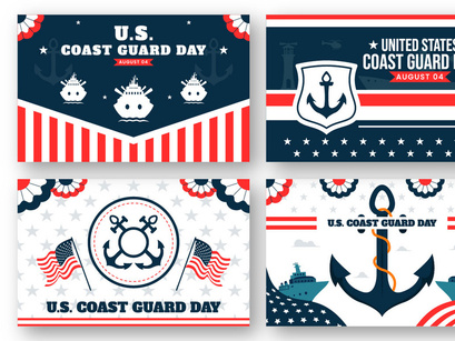 10 United States Coast Guard Day Illustration