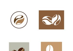 coffee bean icon vector illustration template