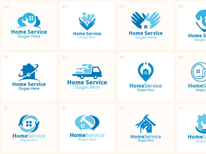 40 Home Service Logo Bundle