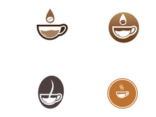 coffee bean icon vector illustration template
