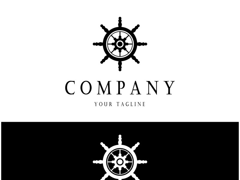 The cruise logo,ship steering logo, boat, yacht, rope, maritime, anchor. Logo for business, sailor, sailing, tourism