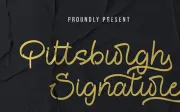 Free Font | Pittsburgh Signature