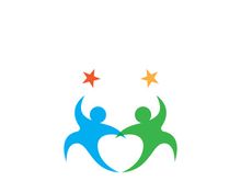 People star logo design to achieve a success or dream.