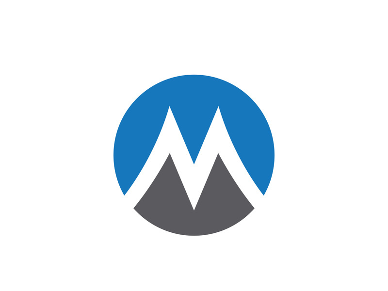 M Letter illustration icon Logo Template