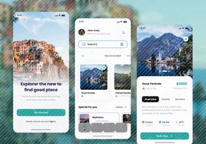 Travel App UI Kit – Modern & Clean Mobile Design