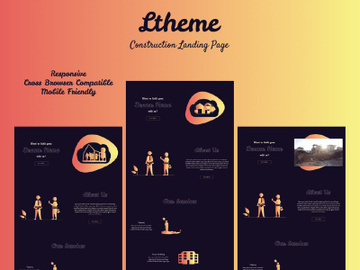 Ltheme-Construction Simple Modern Bootstrap Landing Page Template preview picture