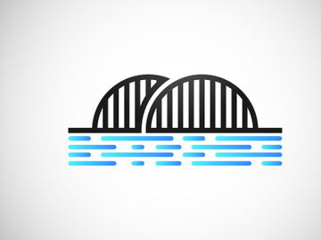 Creative abstract bridge logo design template preview picture