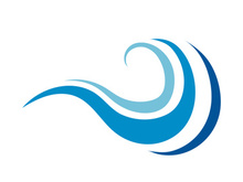 Water wave icon vector