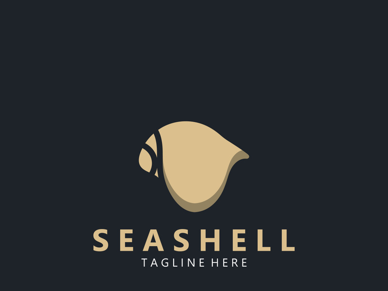 Seashell Logo. Ocean Animals premium quality graphic outline symbols collection