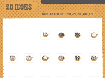 Coffee capuchino icons design preview picture