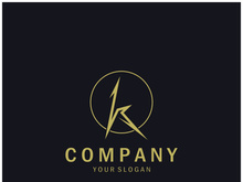 The letter K logo design is simple, elegant, modern, unique and luxurious. Logo for business cards, business, companies, fashion and brands, offices