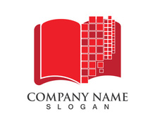 Digital book logo technology vector icon design