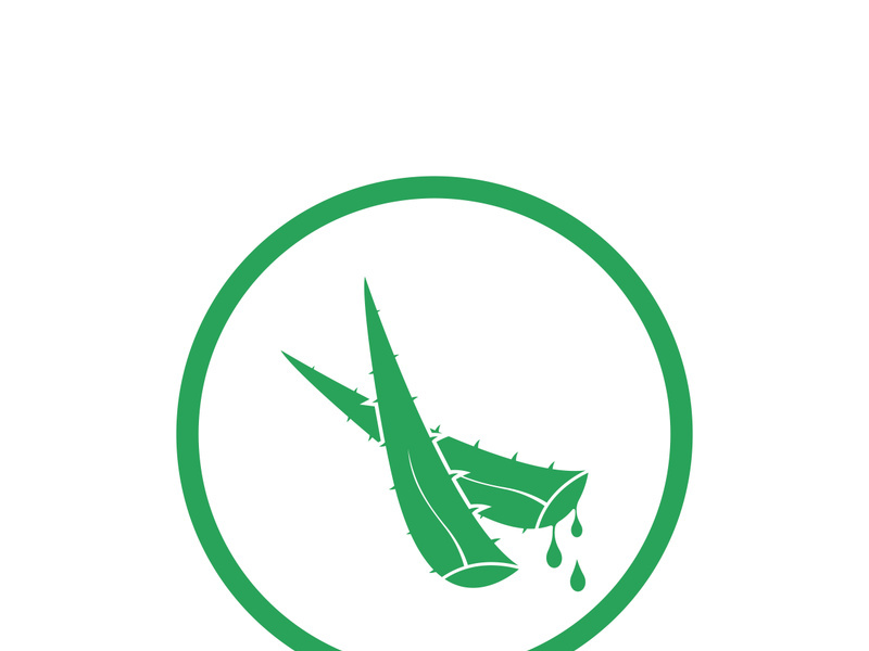Aloe Vera logo icon design symbol beauty skin care