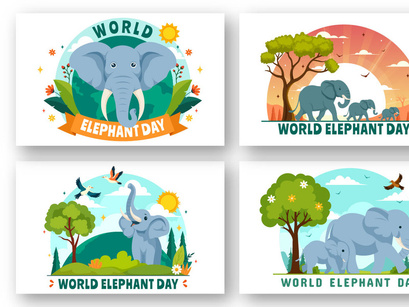 11 World Elephant Day Illustration