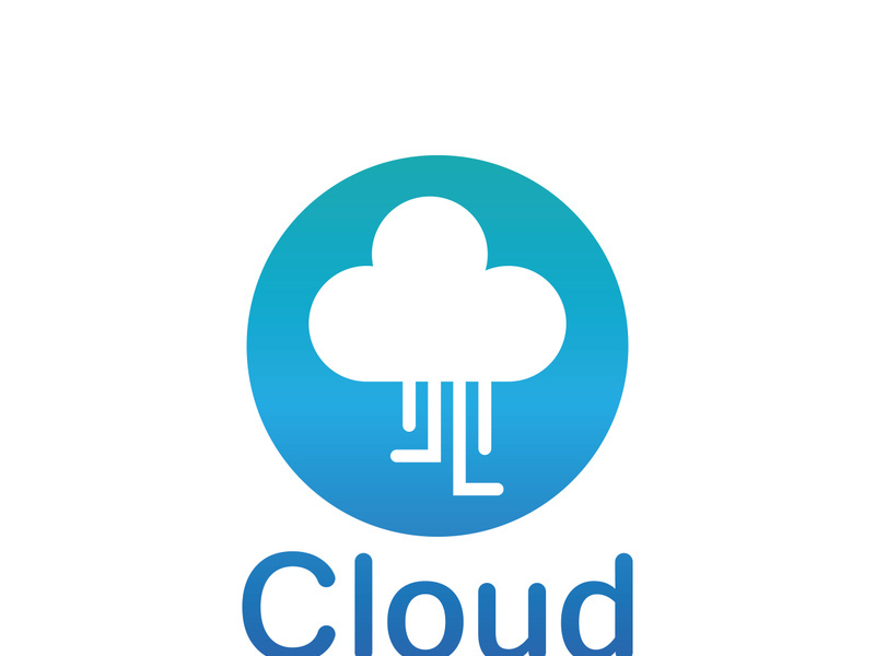 Cloud logo vector icon illustration