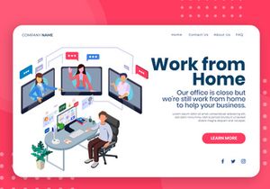 Work From Home - Landing Page Illustration
