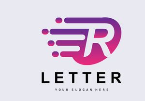 R Letter Logo, Vector Alphabet Symbol, Design For Brand Logos With Initial Letter