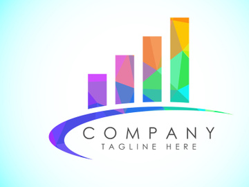 Finance and accounting logo low poly art style design vector template, Business finance logo preview picture