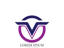 V  Logo Template vector icon illustration design
