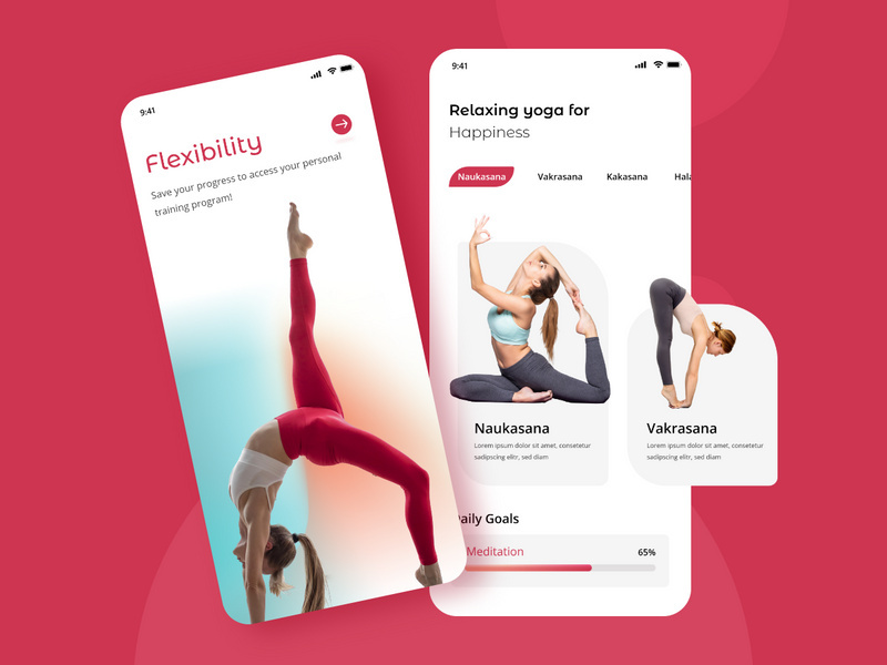 Fitness and Yoga App Design