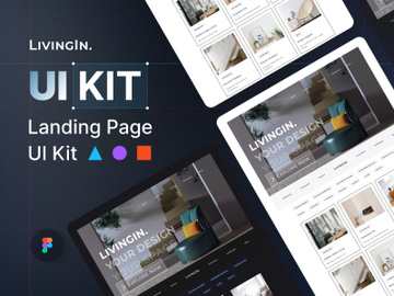 LivingIn - Interior Design Landing Page UI Kit preview picture