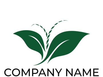 Green leaf logo design vector illustration preview picture