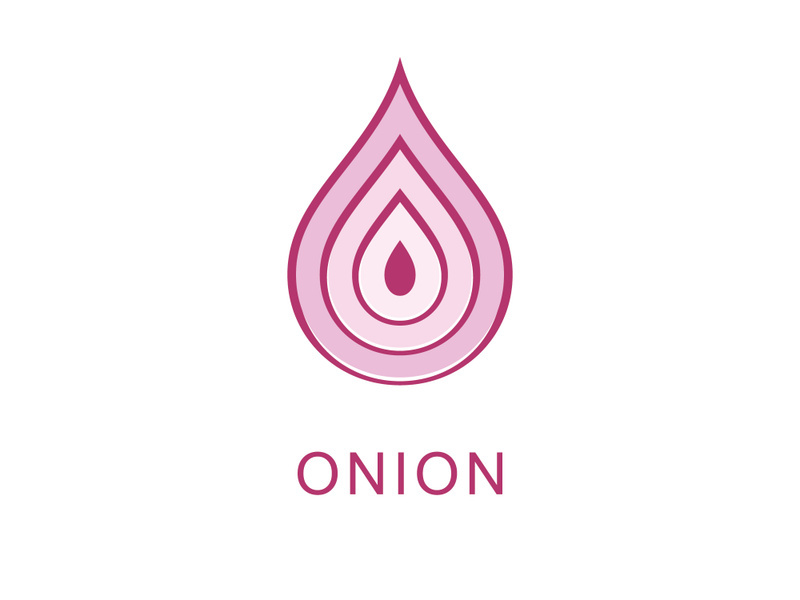 Onion logo vector , red onion icon . illustration Simple onion symbol