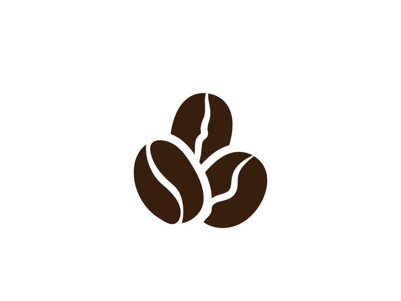 Coffee bean icon illustration