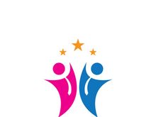 People star logo design to achieve a success or dream.