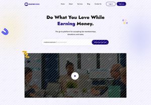 Creatorcrowd - Modelo UI Figma para Startup de Software