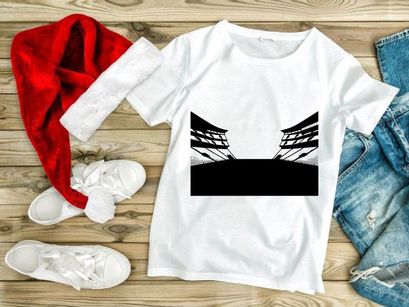 Symmetrical architecture with dark roofs and brick walls under white sky