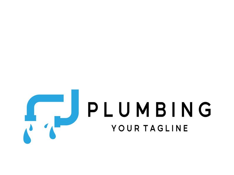 Plumbing logo vector design template. water pipe logo design.Leaking water logotype,Design Concept, Creative Symbol, Icon