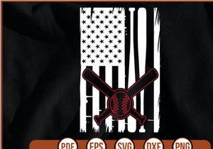 baseball  with usa flag t shirt Design
