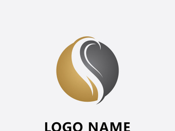 Hair logo  hair wave icon  vector template preview picture