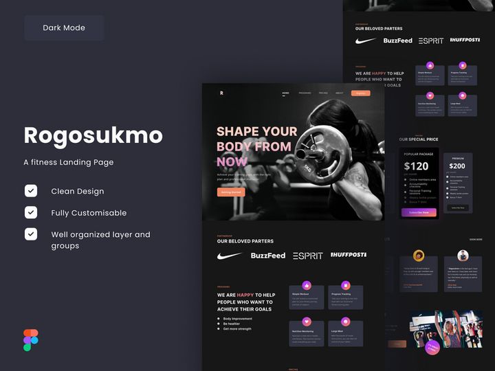 Fitness Landing Page - Rogosukmo