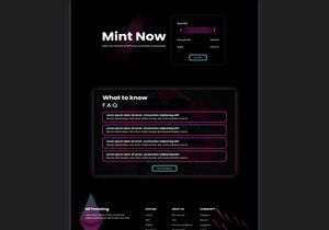 NFT Market Landing Page Template Design