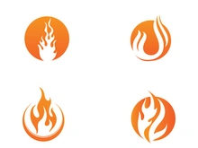Fire Logo Template  Flame Symbol  Icon Vector