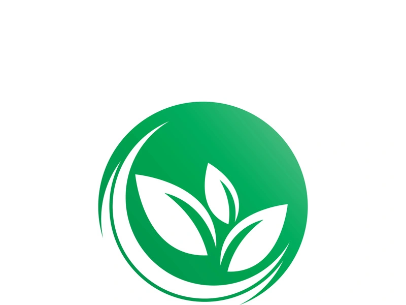 Logos of green tree leaf ecology nature element vector