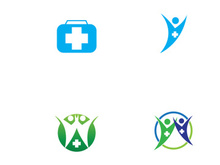 Medical logo design with people.