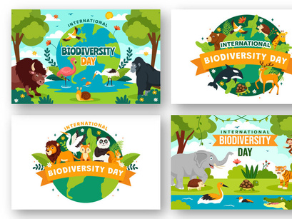 12 World Biodiversity Day Illustration