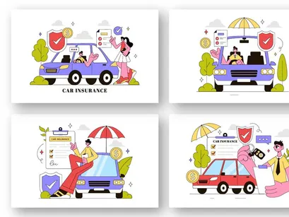 10 Car Insurance Illustration