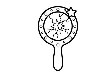 Magnifying glass searching for lost items. Halloween-themed decorative accessory with star charm. Silver-toned metal loop handle for easy hanging o...