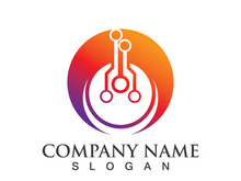 Technology logo images illustration design template