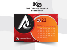 2023 Desk Calendar Template - Editable File preview picture