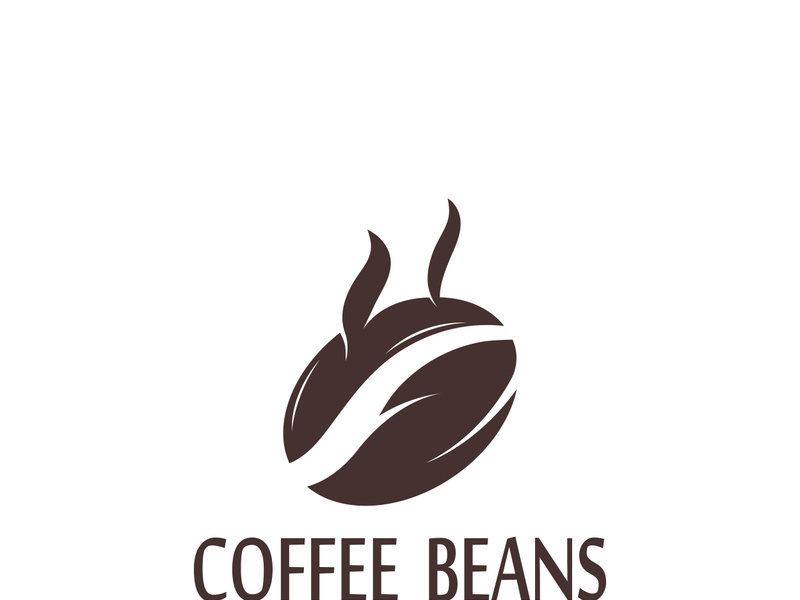 Premium coffee bean logo design.